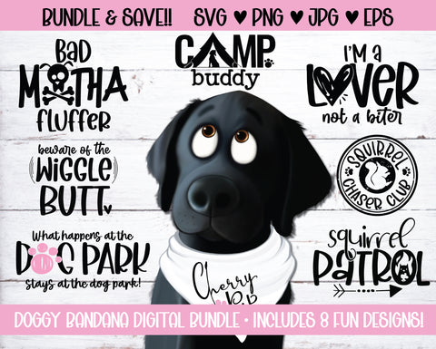 Funny Dog Bandana SVG Bundle, Pet Shirt Svg, Cute Dog Phrases, Will Sit for  Treats, Sloppy Kisser, Pet Me Png, Vinyl Decal File for Cricut