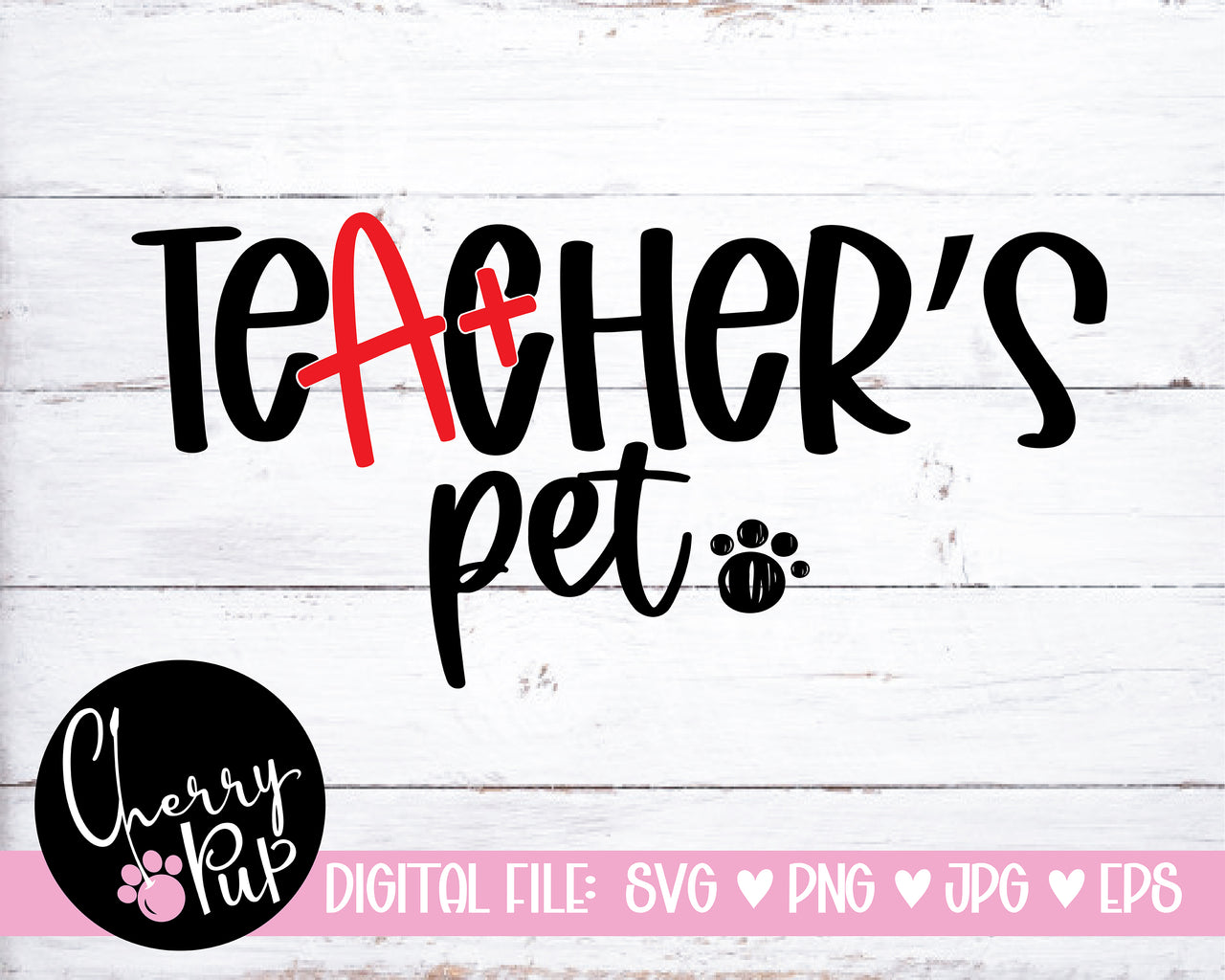 Teacher's Pet Dog Bandana SVG