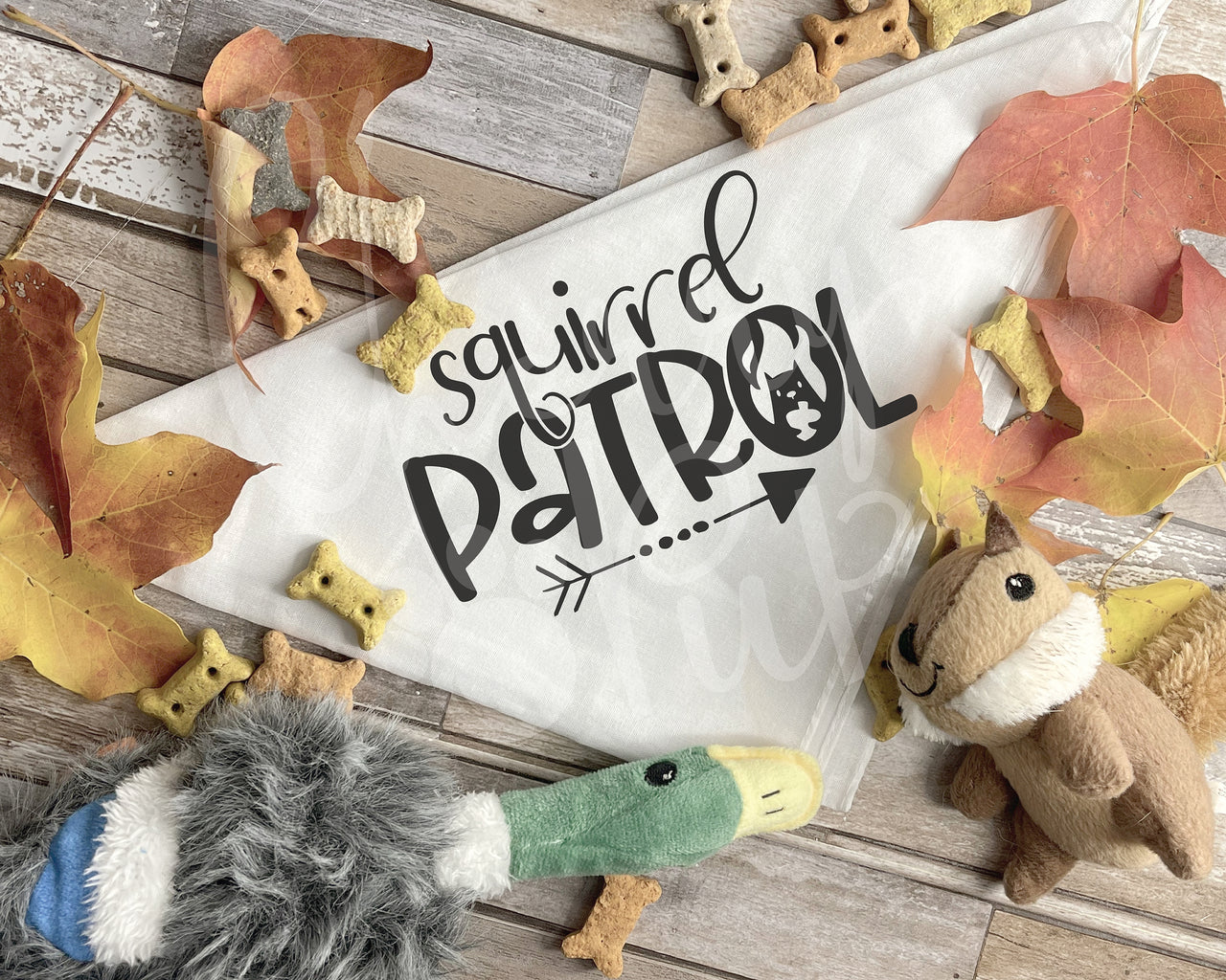 Squirrel Patrol Dog Bandana SVG