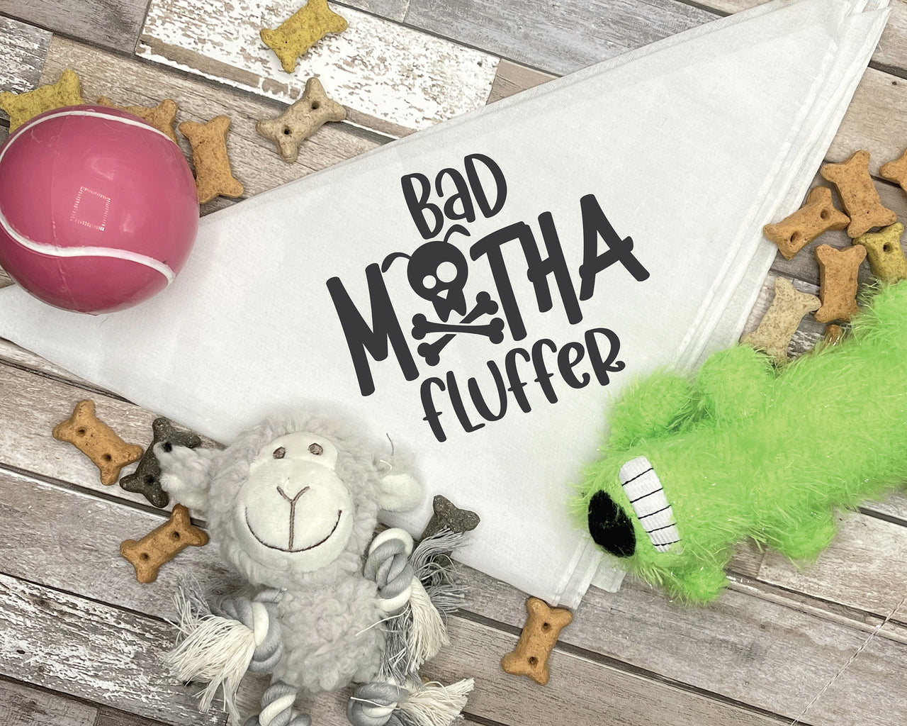 Bad Motha Fluffa Dog Bandana SVG