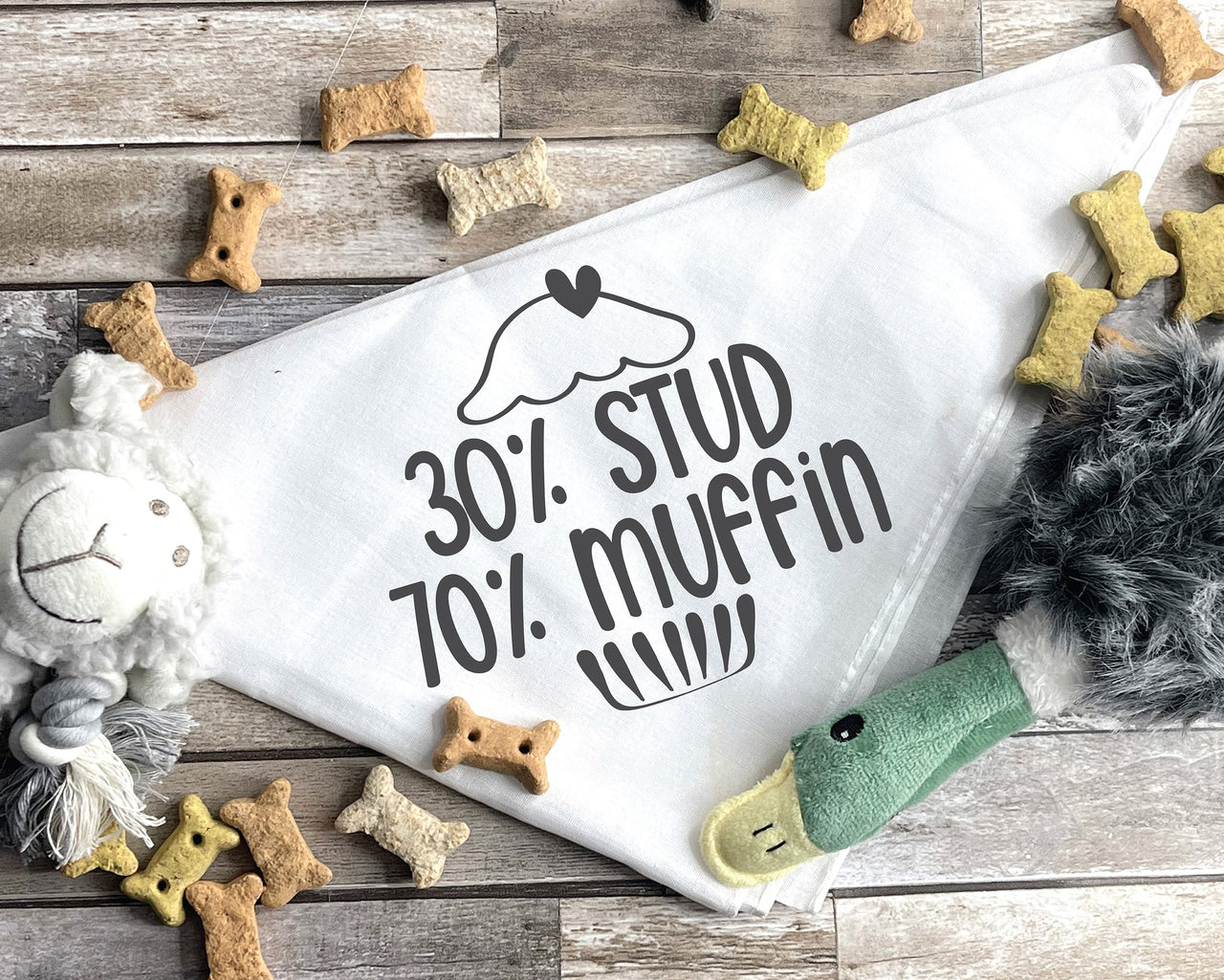 30% Stud 70% Muffin Dog Bandana SVG