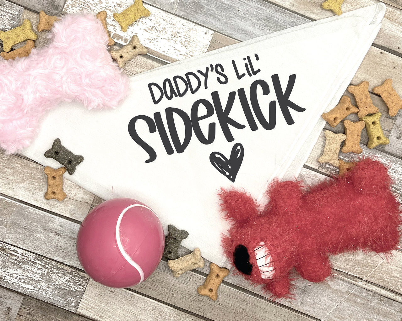 Daddy's Lil' Sidekick Dog Bandana SVG