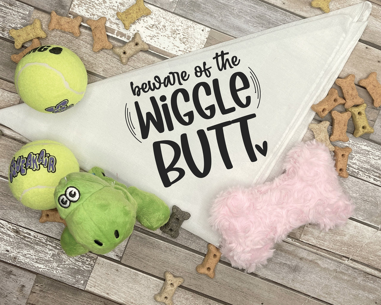 Beware Of The Wiggle Butt Dog Bandana SVG