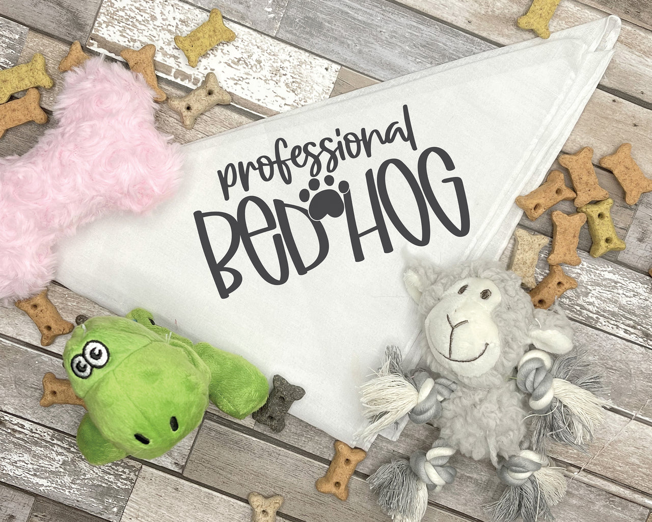 Professional Bed Hog Dog Bandana SVG