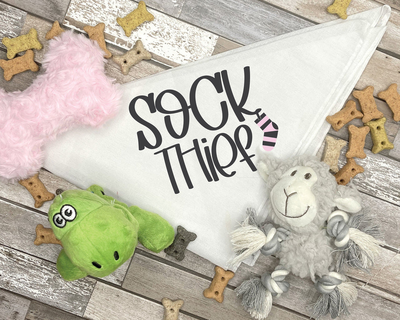 Sock Thief Dog Bandana SVG