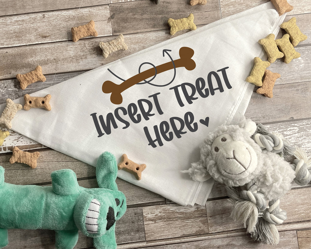 Insert Treat Here Dog Bandana SVG