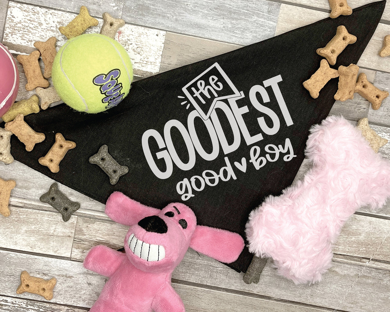 The Goodest Good Boy Dog Bandana SVG