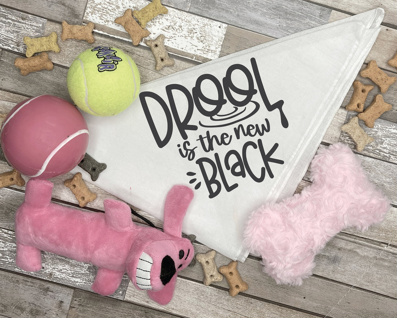 Drool Is The New Black Dog Bandana SVG