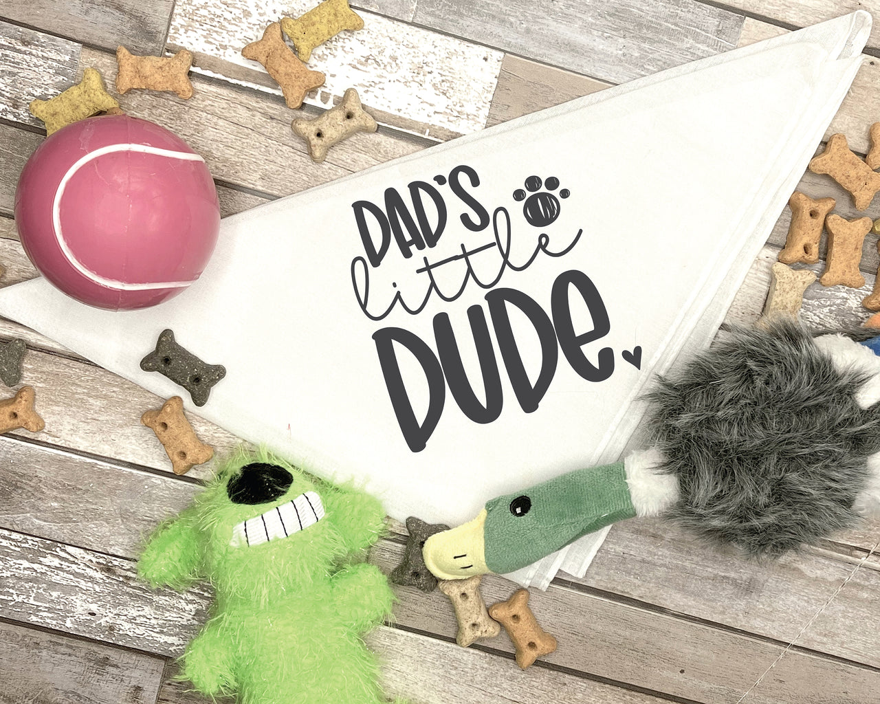 Dad's Little Dude Dog Bandana SVG