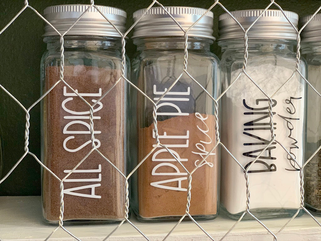 Farmhouse Style Spice Jar Labels SVG
