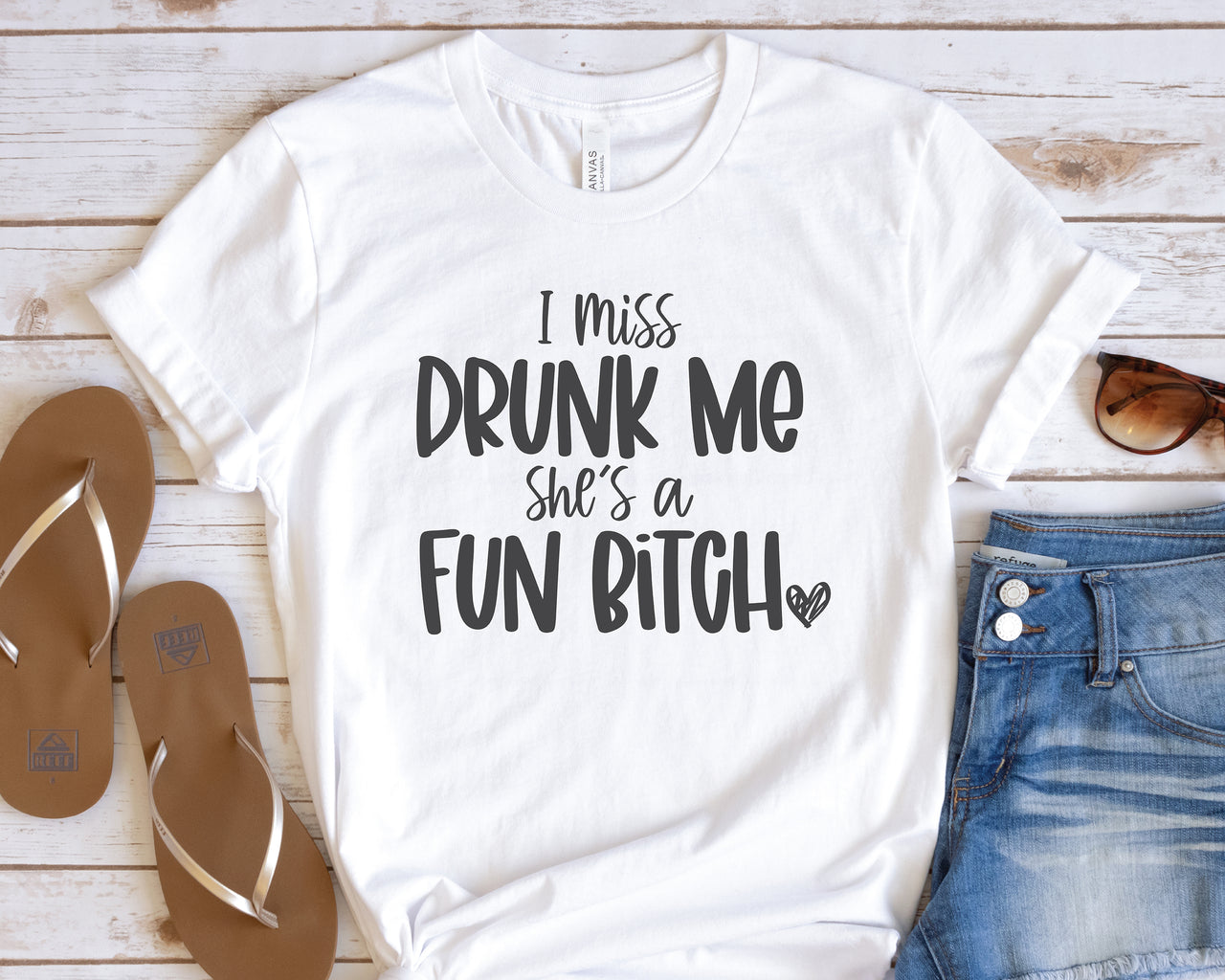 I Miss Drunk Me She's A Fun Bitch SVG