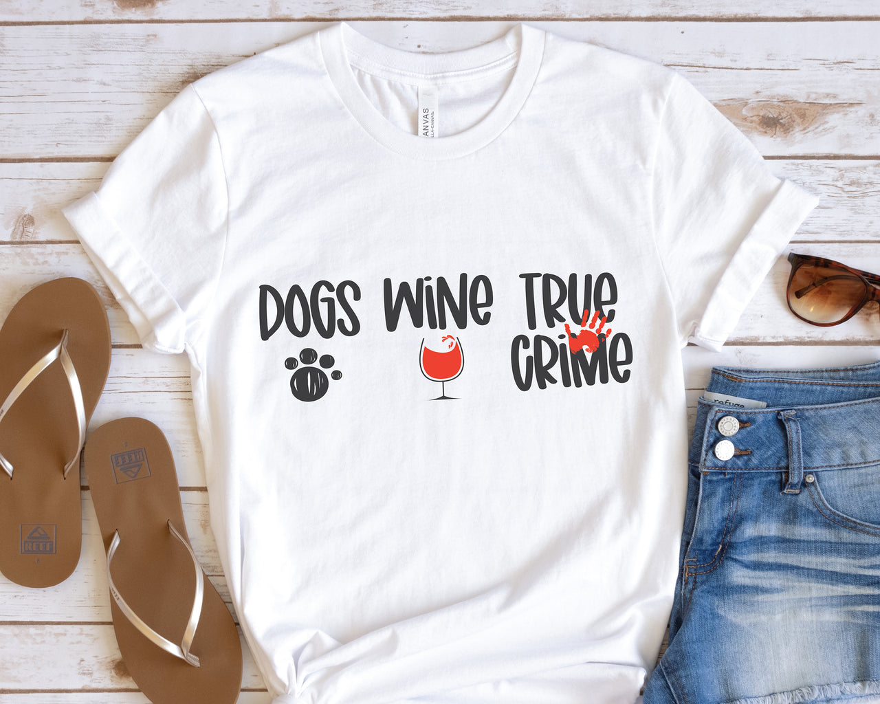 Dogs Wine True Crime SVG