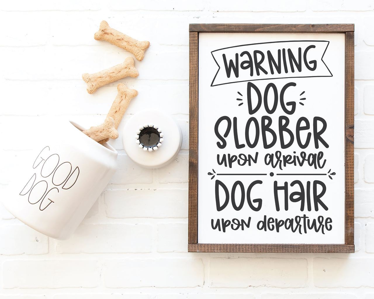 Funny Dog Warning Sign SVG