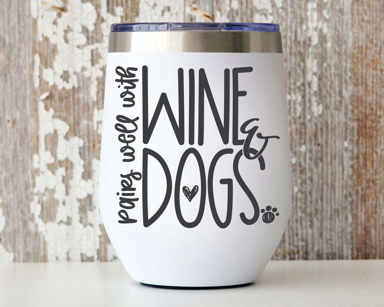 Pairs With Wine And Dogs SVG