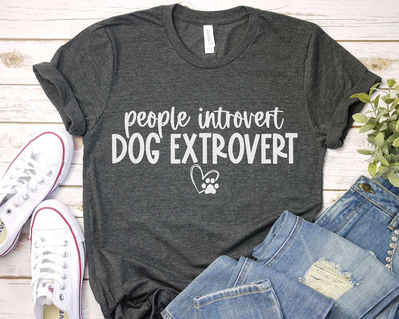 People Introvert Dog Extrovert SVG