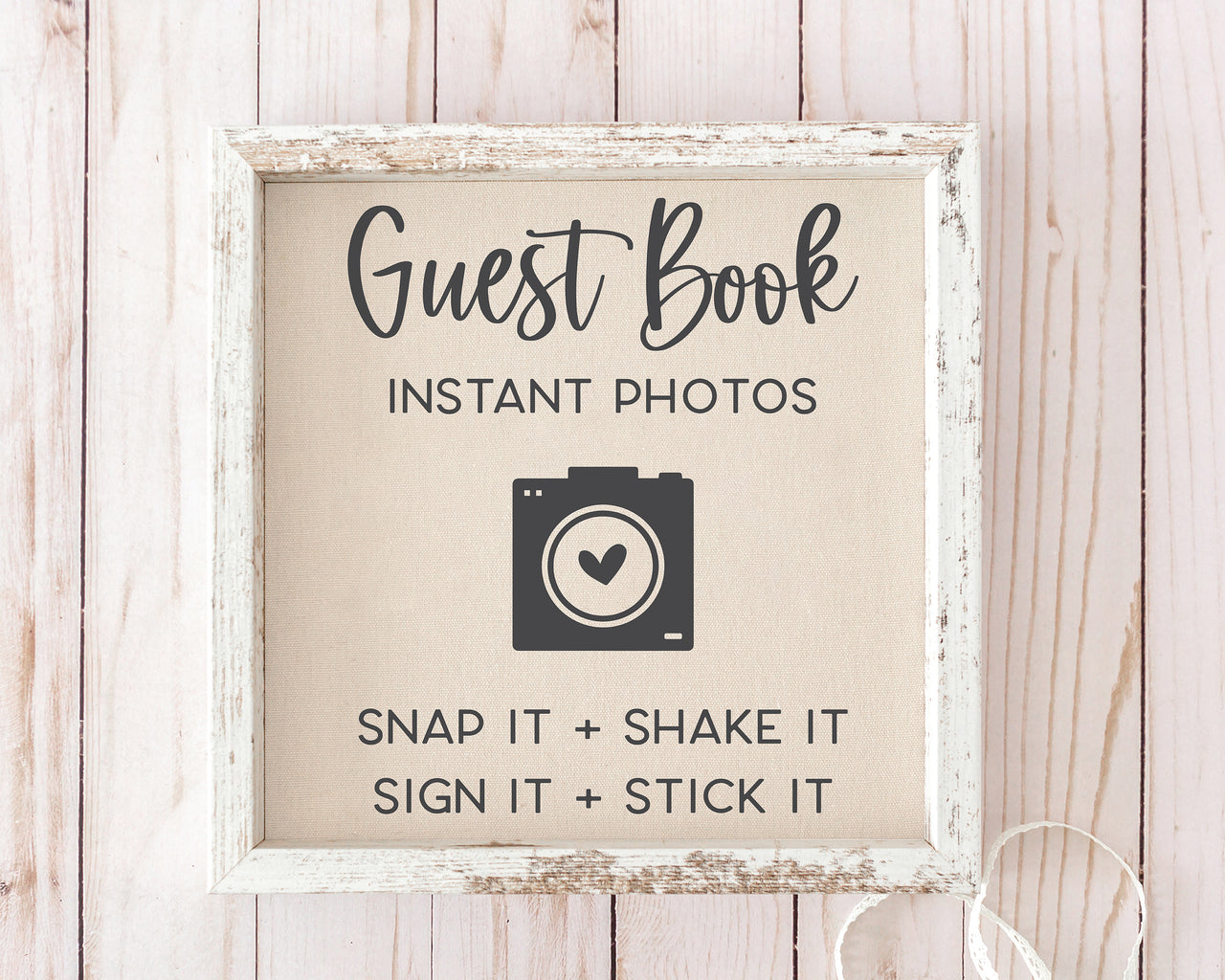 Instant Photo Wedding Guest Book SVG