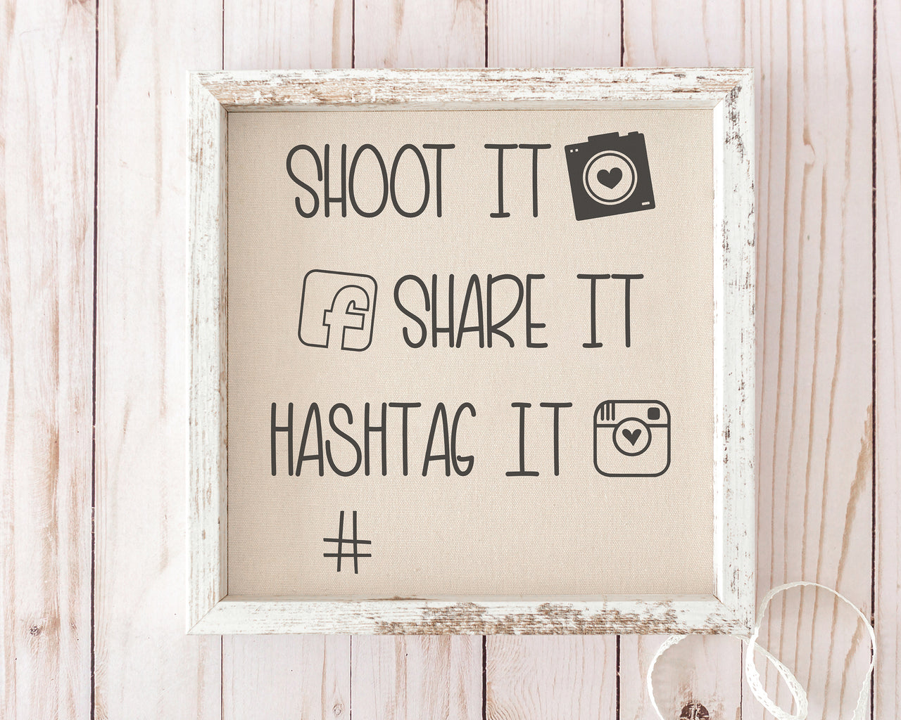 Shoot It, Share It. Hashtag It SVG