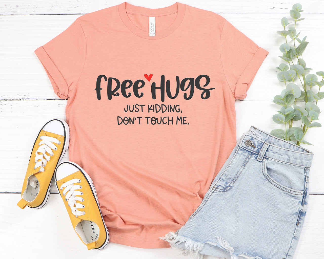 Free Hugs, Just Kidding, Don't Touch Me SVG