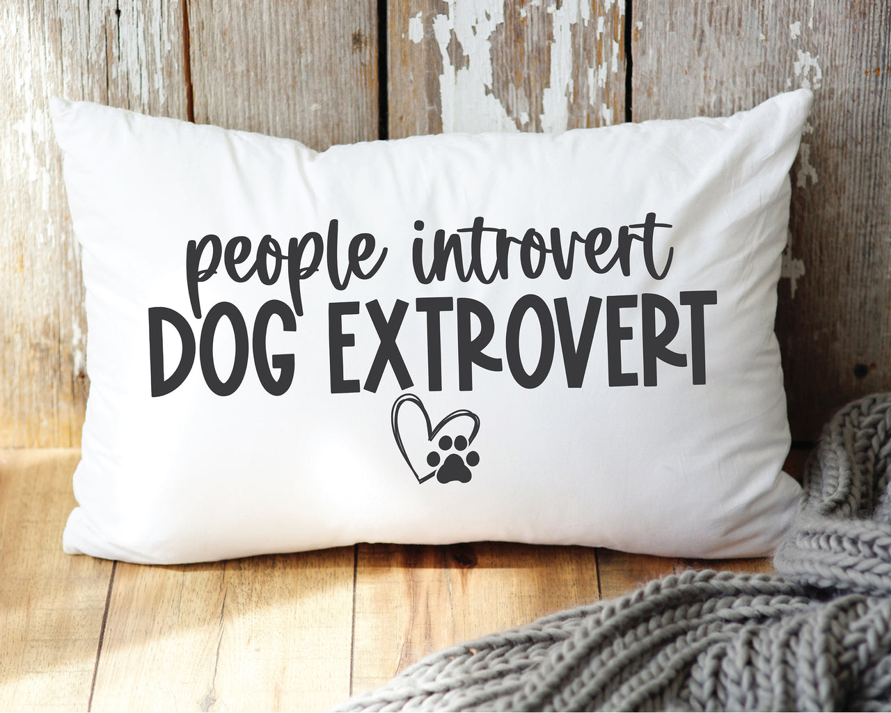 People Introvert Dog Extrovert SVG