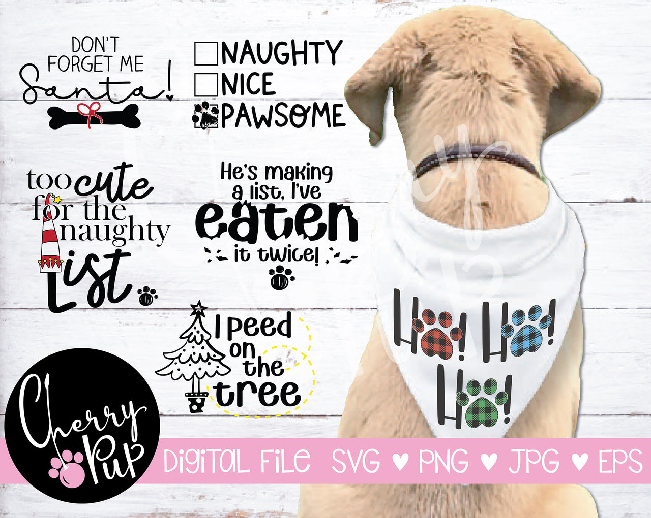 Ultimate Holiday Dog Bandana SVG Bundle!