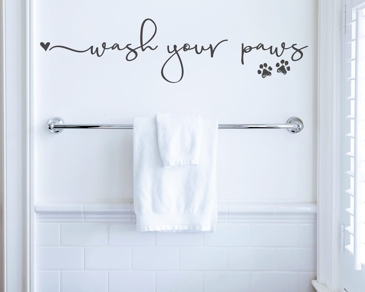 Wash Your Paws Bathroom Wall Sign SVG