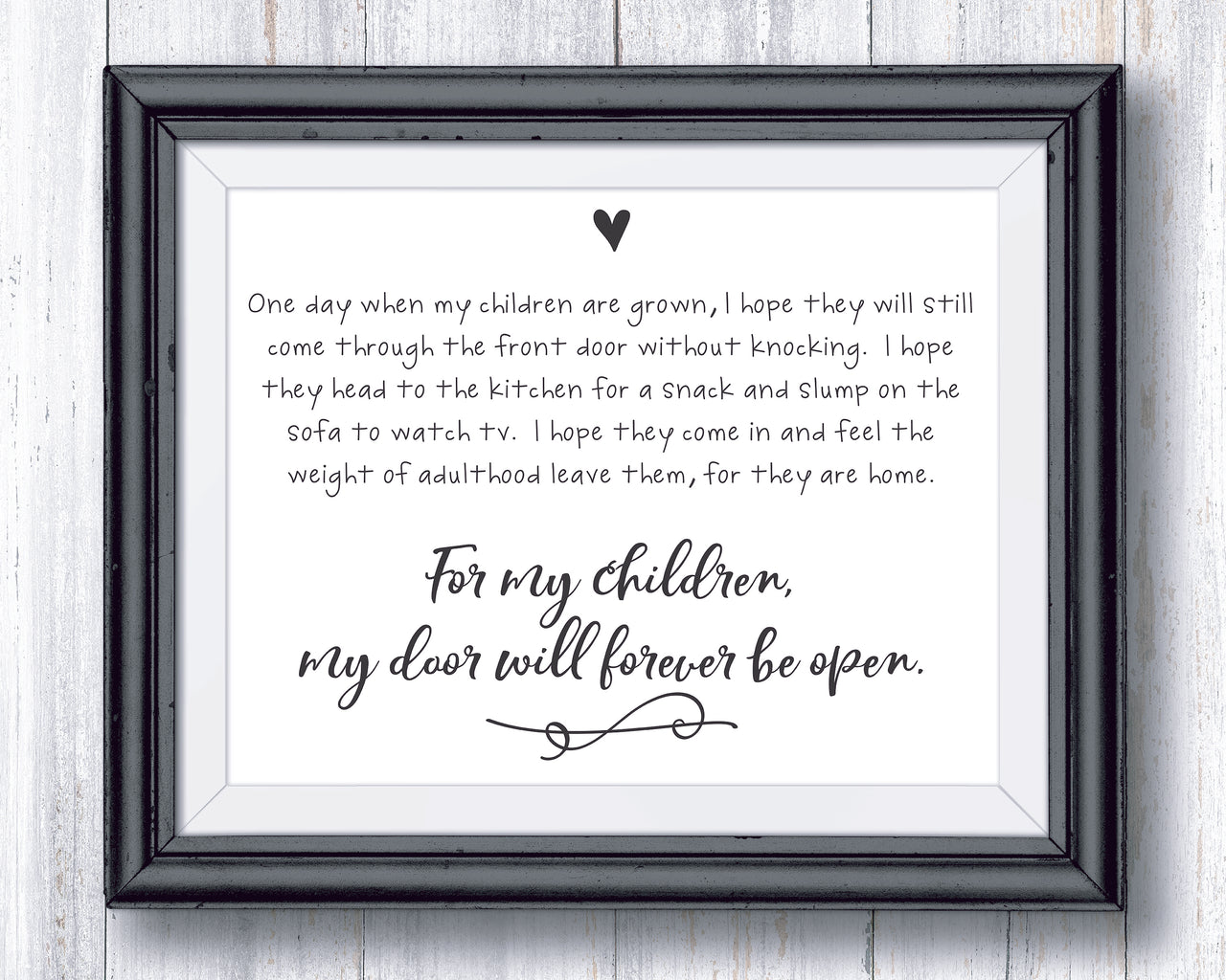 For My Children Typography Print