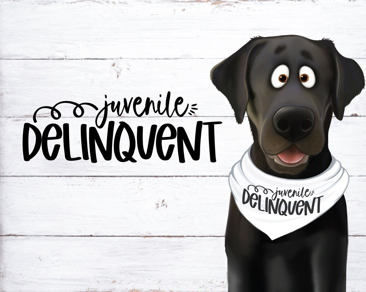 Juvenile Delinquent Dog Bandana SVG