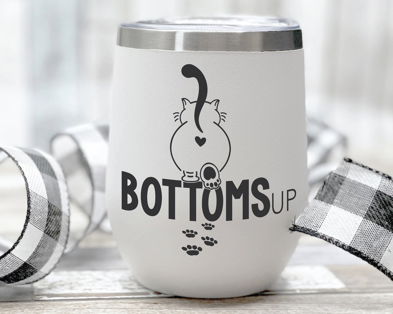 SVG Digital Download, Bottoms Up Kitty SVG