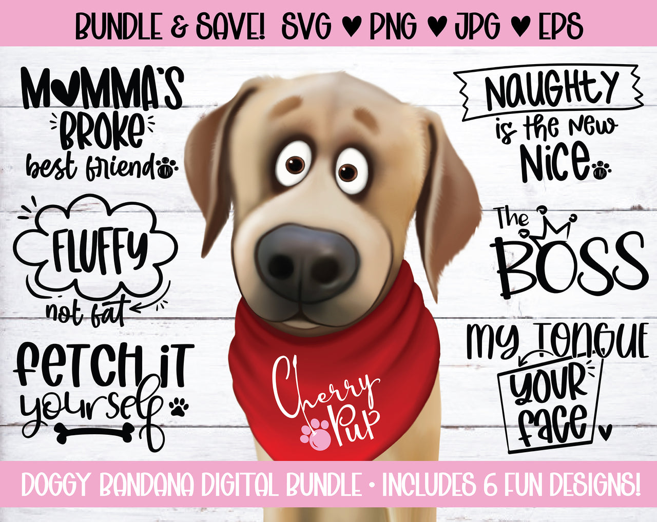 Dog Bandana Bundle Three SVG