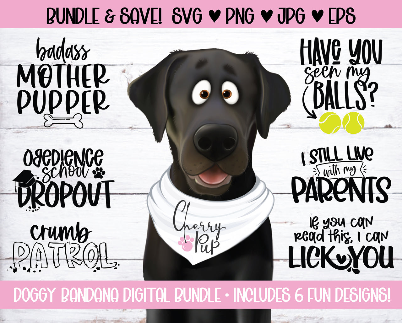 Dog Bandana Bundle 8 SVG