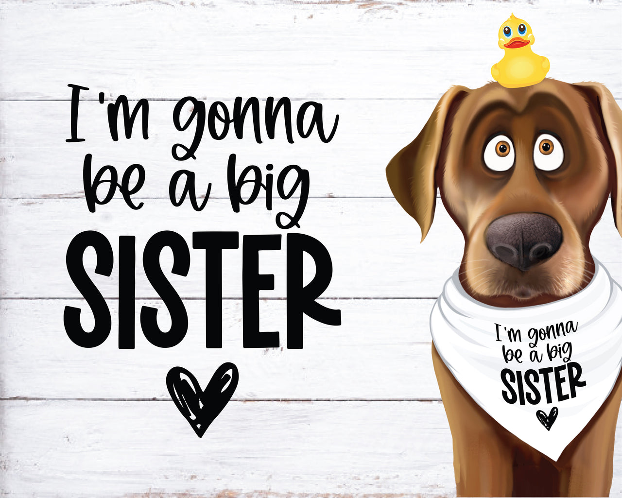 I'm Going To Be A Big Sister Dog Bandana SVG