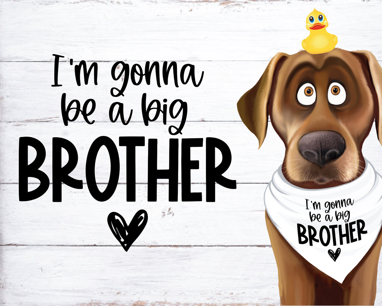 I'm Going To Be A Big Brother Dog Bandana SVG