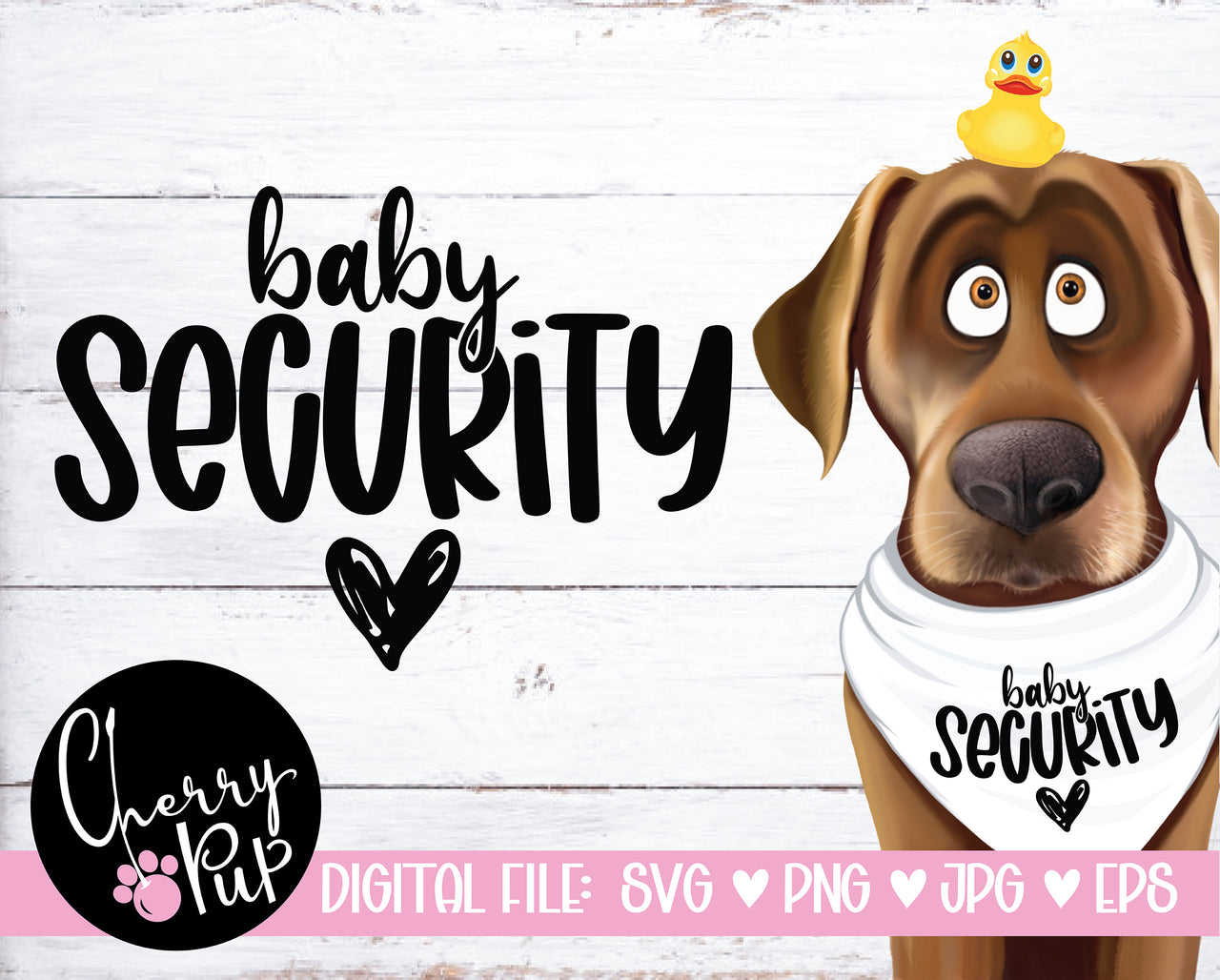 Baby Security Dog Bandana SVG