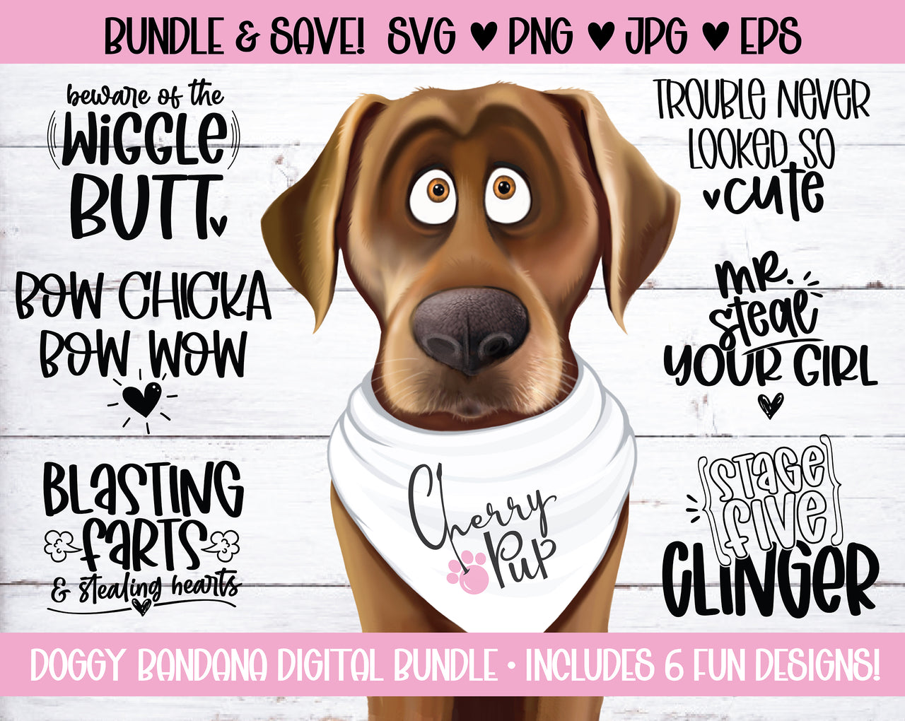 Dog Bandana SVG Bundle Five