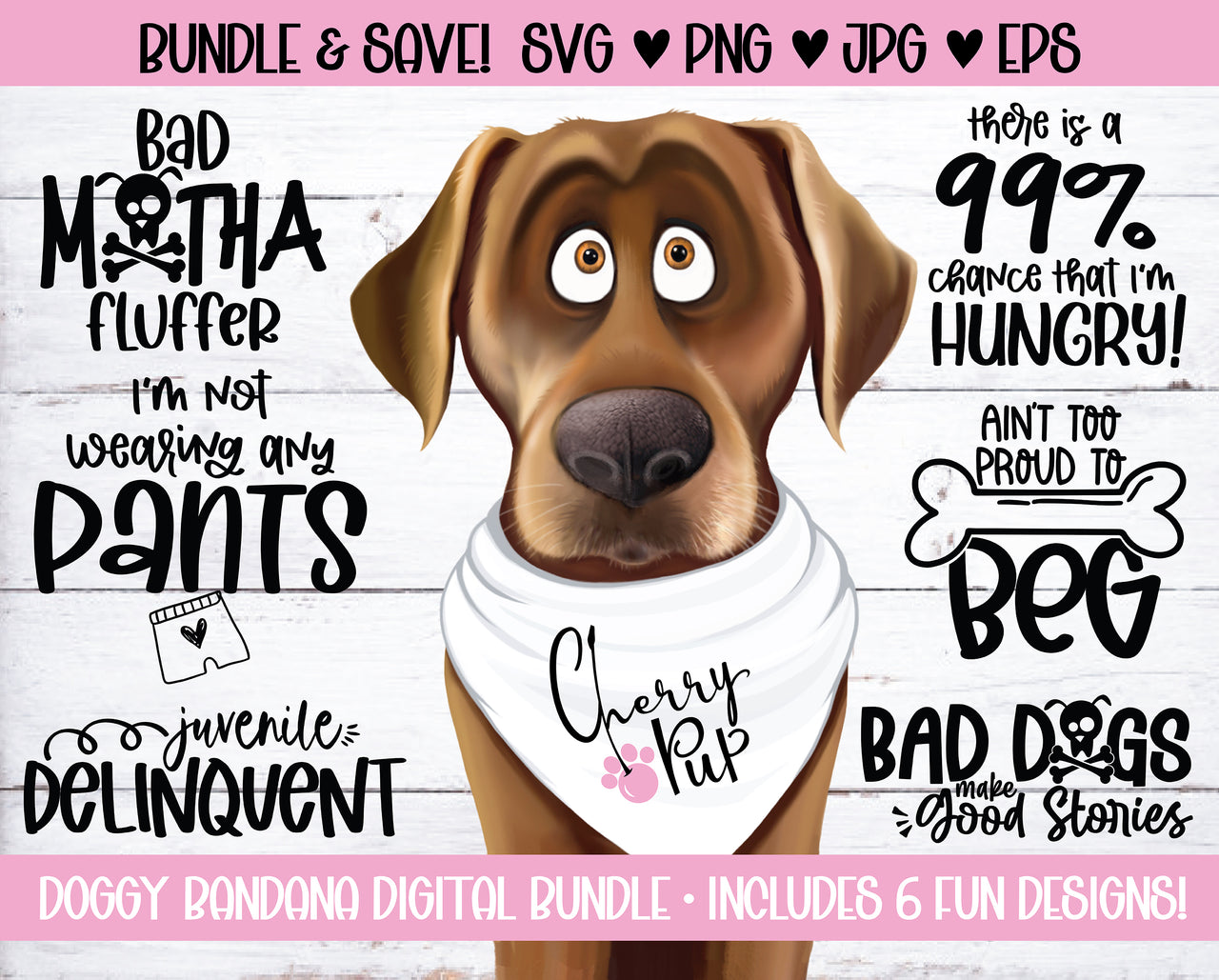 Dog Bandana SVG Bundle Two