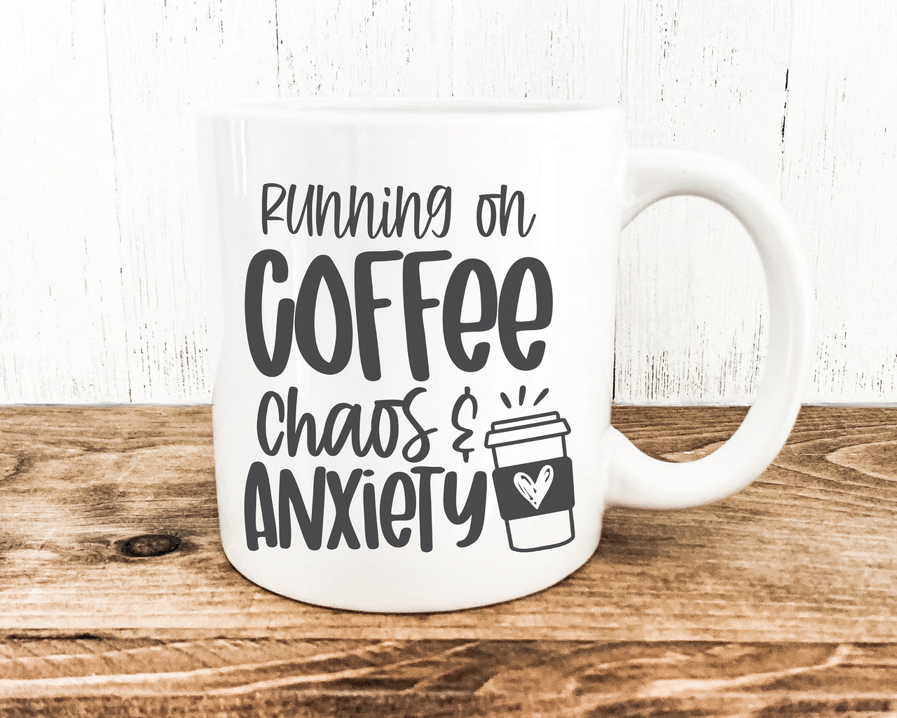 Running On Coffee Chaos And Anxiety SVG