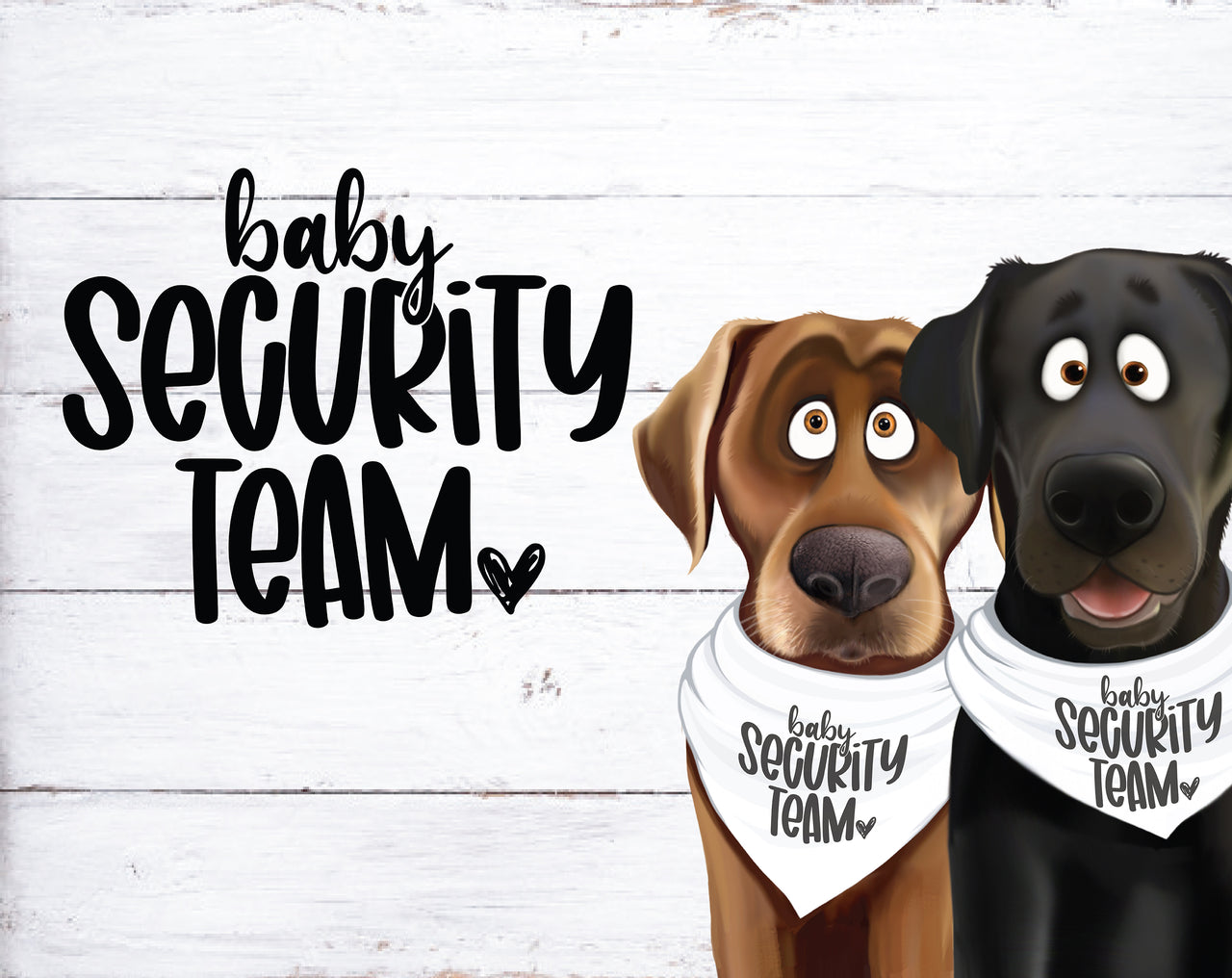 Baby Security Team Dog Bandana SVG