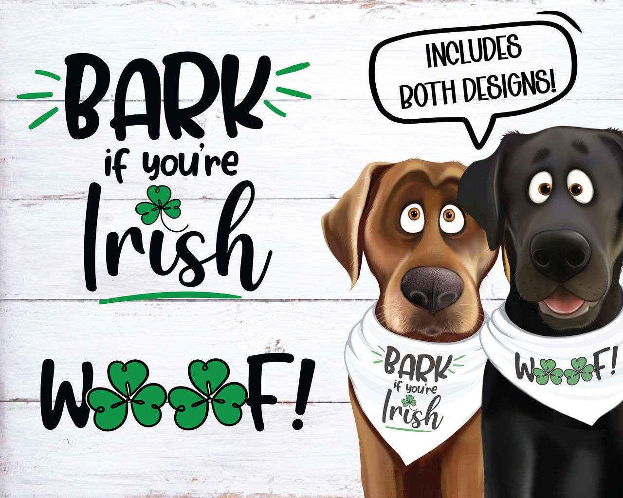 Bark If You're Irish Dog Bandana SVG