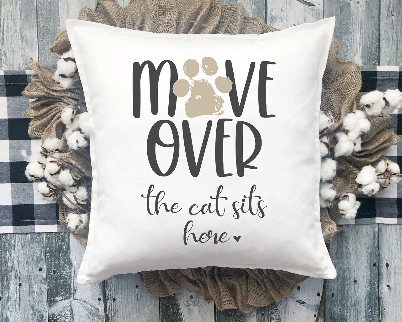 Move Over The Cat Sits Here SVG