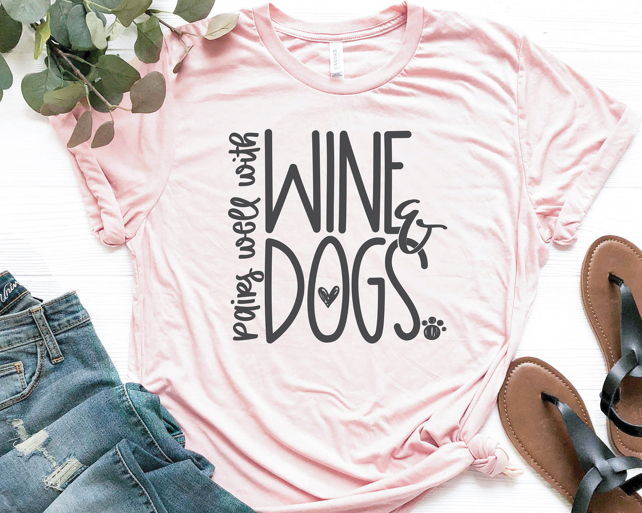 Pairs With Wine And Dogs SVG