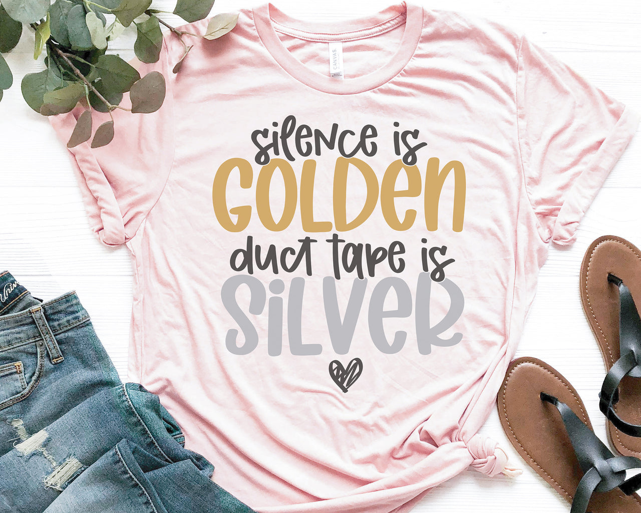 Silence Is Golden Duct Tape Is Silver SVG