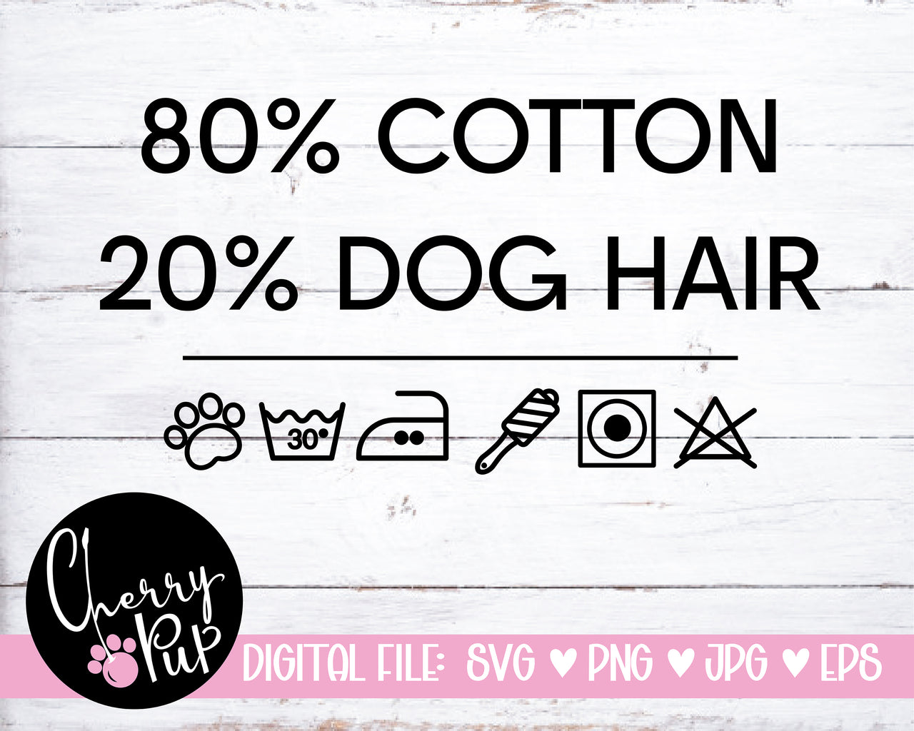 Dog Hair Care Tag SVG