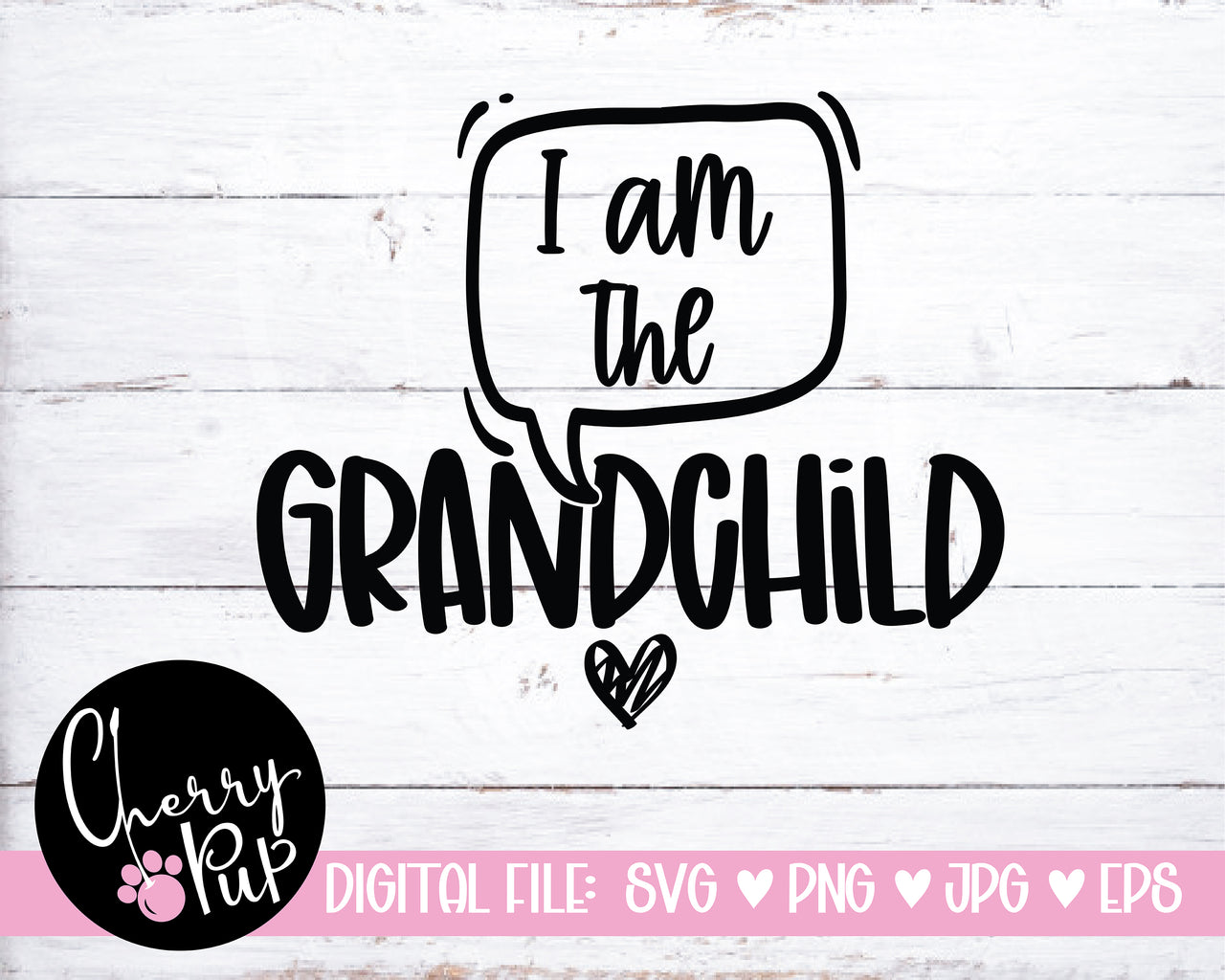 I Am the Grandchild Dog Bandana SVG