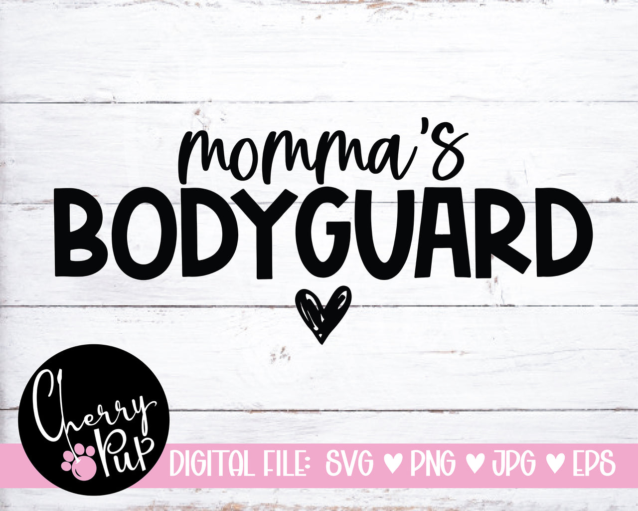 Momma's Bodyguard SVG For Dog Bandana