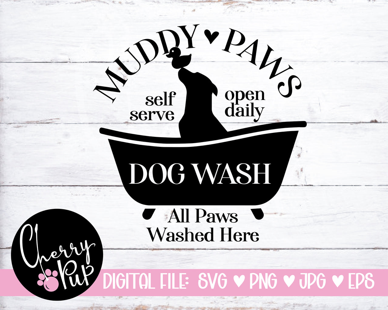 Muddy Paws Dog Wash SVG