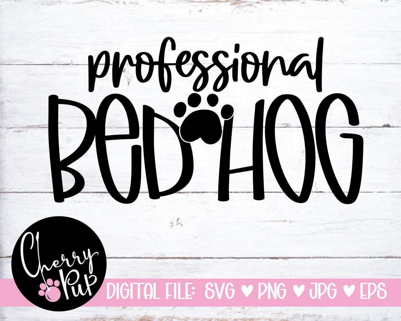 Professional Bed Hog Dog Bandana SVG