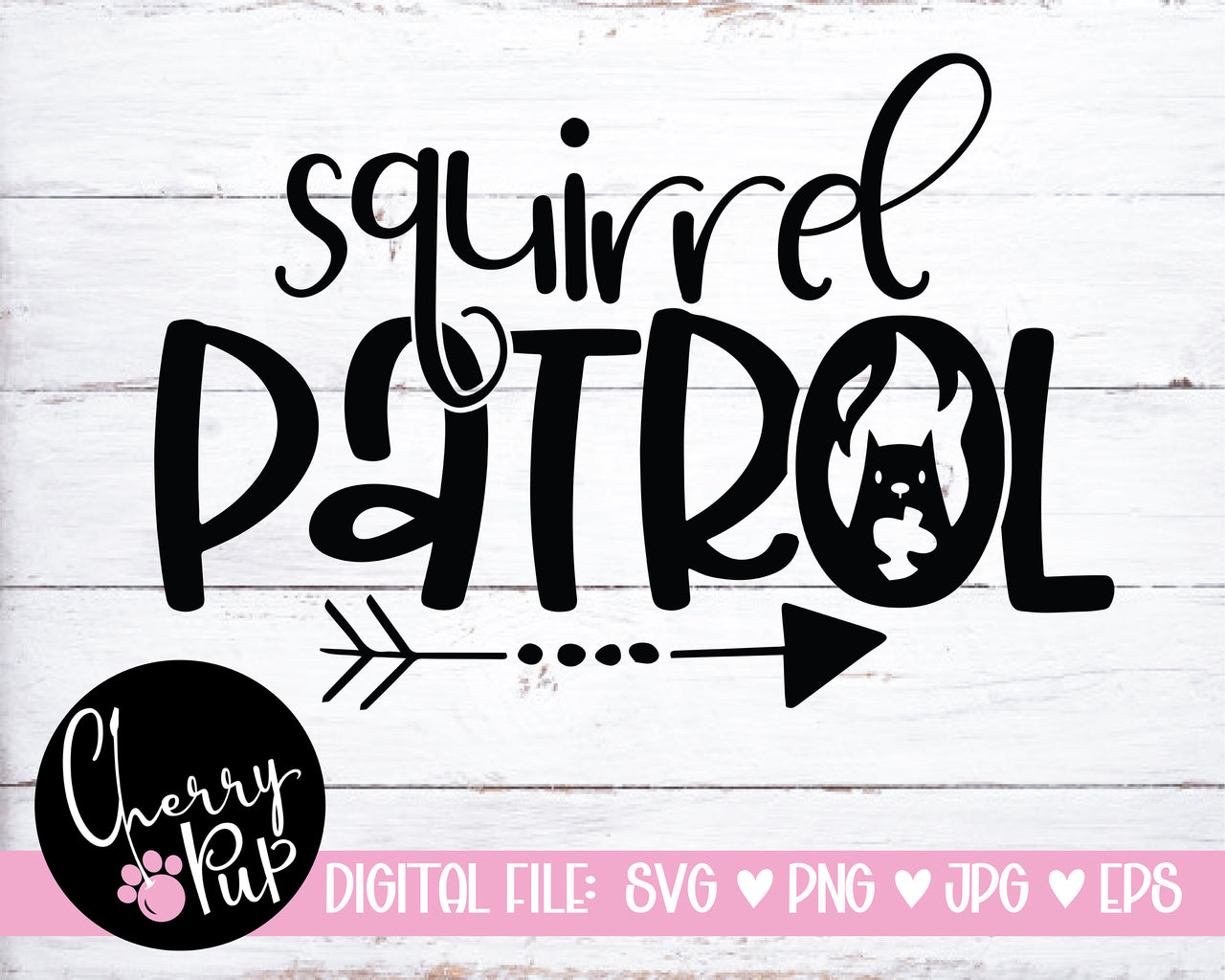 Squirrel Patrol Dog Bandana SVG