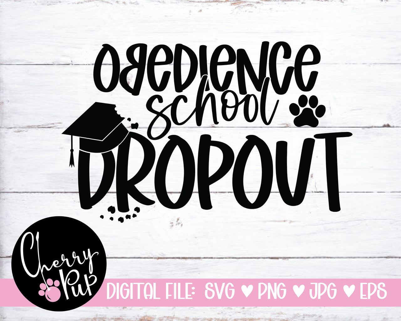 Obedience School Dropout Dog Bandana SVG