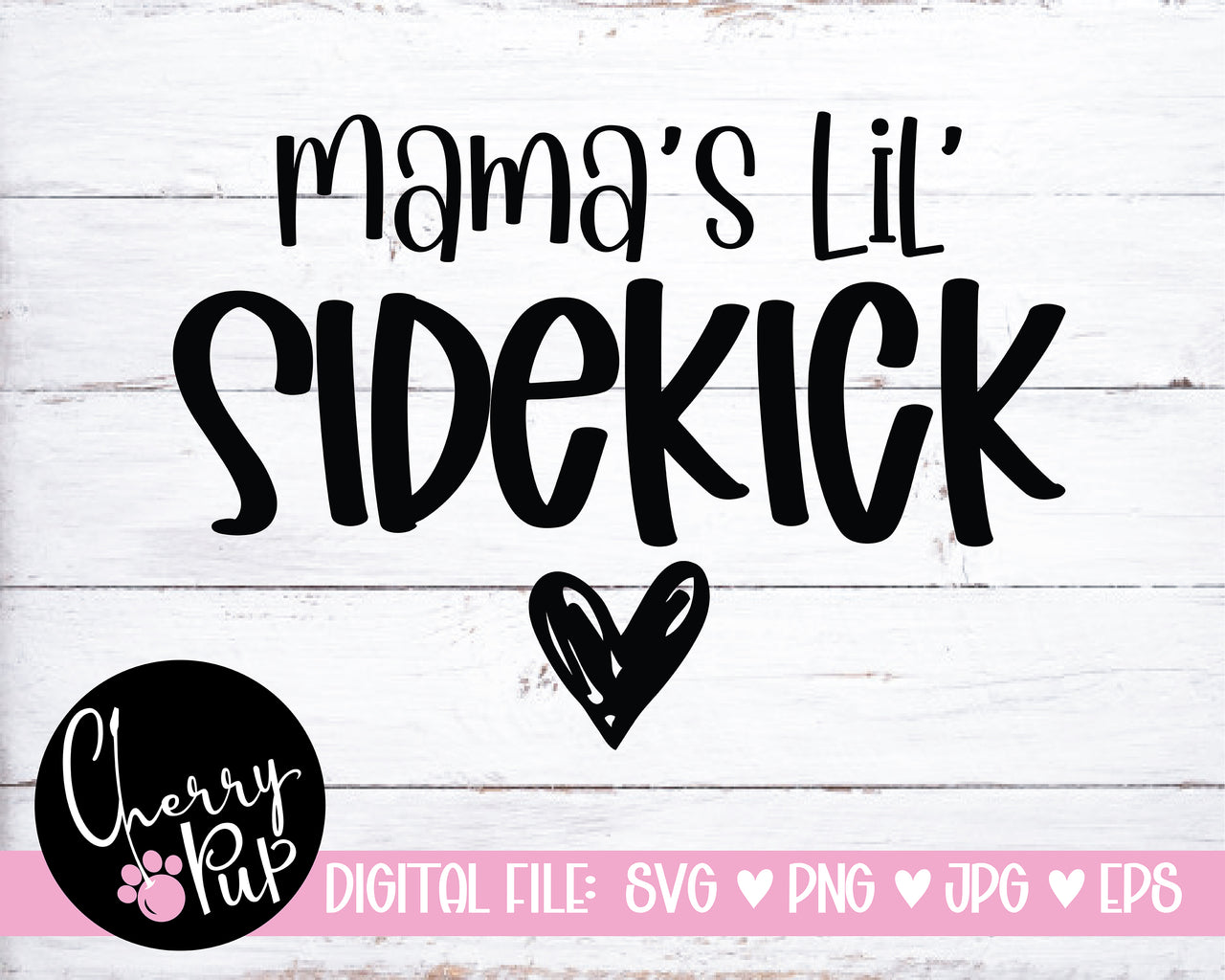 Mama's Lil' Sidekick Dog Bandana SVG