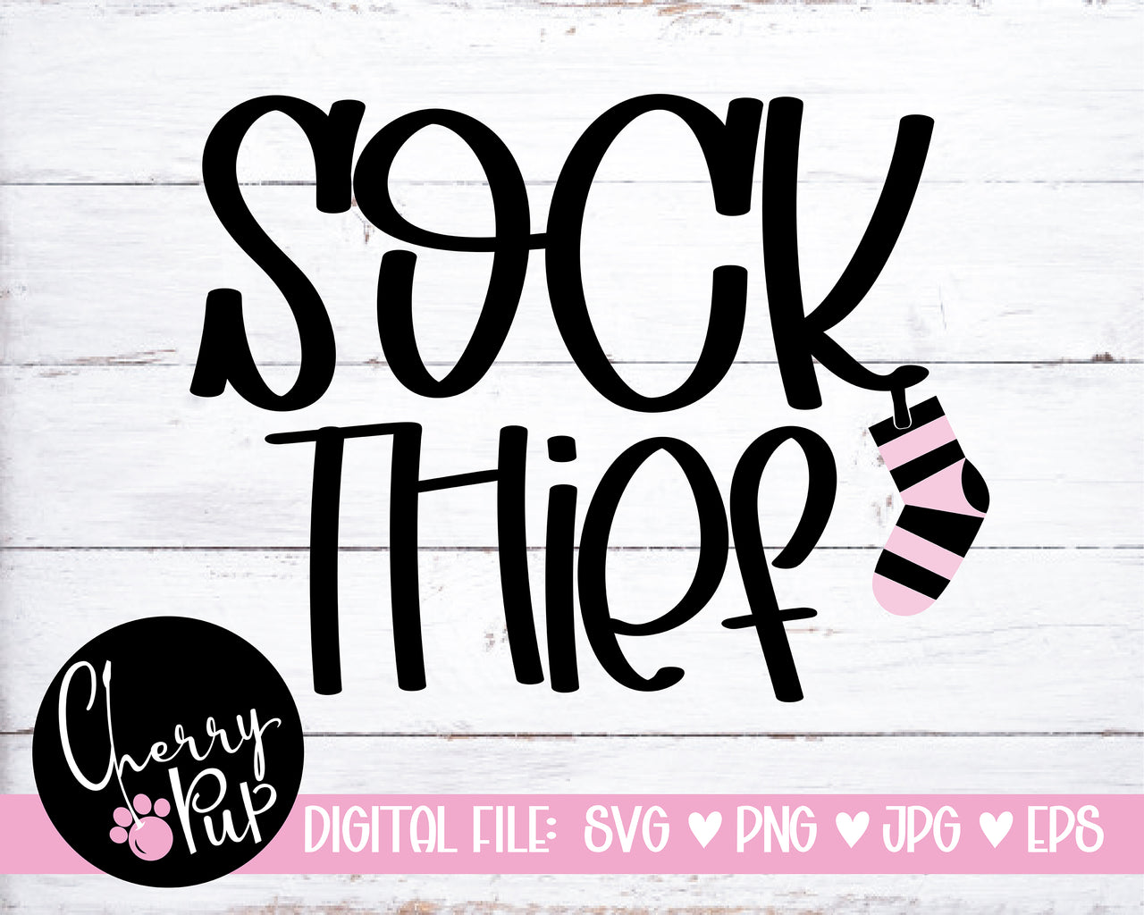 Sock Thief Dog Bandana SVG